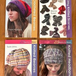 Lot of 4 Twenty to Make Crochet Knitting Books Hats Scarves Patterns